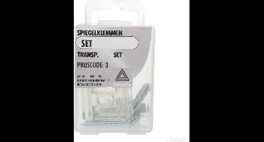 Deltafix spiegelklem transparant set set
