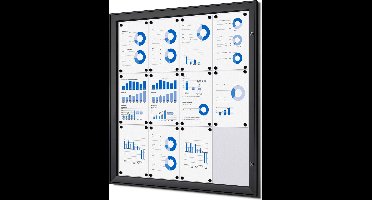 Indoor Vergrendelbaar Notitiebord SCS 12x A4 Zwart - Syna SCS12XA4C9005 - Horeca & Professioneel