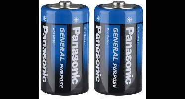 Panasonic | D2 Batterijen | 2 Stuks in verpakking | R20 1.5V