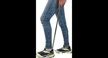 Extra lange schoenlepel XL - 79CM hoog met haak - Stevig RVS roestvrijstaal