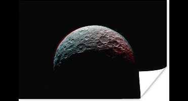 Poster Galaxy - Zwart - Maan - 30x20 cm