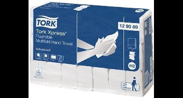 Tork Flushable handdoek i-vouw 2-lgs wit 21x25,5 cm pak à 4200 stuks (129089)