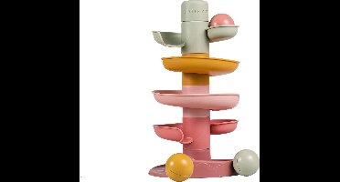 Little Dutch Spiraaltoren Roze - Knikkerbaan - 5 delen - 3 ballen - Stapeltoren