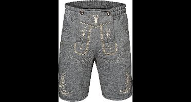Lederhosen kort grijs joggingstof