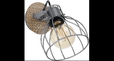 EGLO Sambatello Spot - 1 lichts - Ø12 cm - E27 - Bruin - Zilver