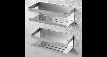 Doucherek - 2 stuks - Roestvrijstalen - Zilver