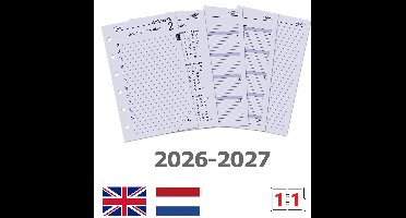 Kalpa 6231-26-27 125 x 80 mm Pocket 6 Ringband Vulling 1 Dag per Pagina NL EN 2026 2027