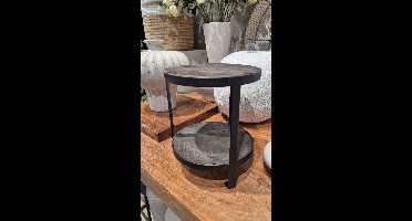 By Mooss - Etagiere - Dienblad - Hout - Metaal - Landelijk - Zwart - 25x35cm