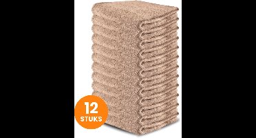 Funnies Handdoeken 12-Pack Pinkstone - Set van 12 Luxe Handdoeken - 50 x 100 cm - Hoogwaardig 100% Katoen - 500 gram/m² Dikke, Zachte en Sneldrogende Handdoek - Ideaal voor Badkamer, Sport, Sauna, Zwembad en Vakantie