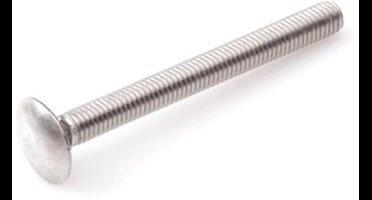 Slotbout - M8 x 35 mm - DIN603 - RVS (50 stuks)