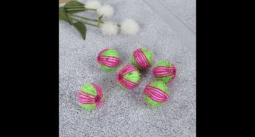 6 verpakkingen wasballen voor ontharing en vlekverwijdering - was- en beschermingsballen voor kledinghaarballen -Verwijdert effectief dierenhaar, pluisjes en huidschilfers van beddengoed en kleding, geschikt voor wasmachines