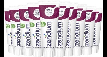 Zendium Tandpasta - Sensitive+White - met 100% natuurlijke enzymen - 10 x 75 ml
