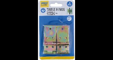 Kinzo Tafelscharnieren – Set van 4 – 100 x 32 mm – Inclusief Schroeven – Meubelscharnieren