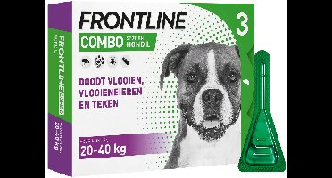 Frontline Combo Hond L (20-40 kg) - 2 x 6 pipetten - Vlooiendruppels Hond
