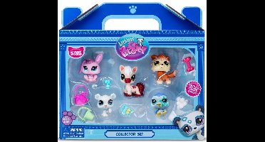 Littlest Pet Shop - Collector's Set Mountain Winter Theme 5 dieren en accessoires - Officieel gelicentieerde dierenwinkel - Speelgoedkist Mini schattige dierenbeeldjes - Speelgoed voor kinderen van 4 jaar en + BF00573