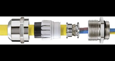 Wiska 10065257 Wartel Slagvast, Met trekontlasting, Met dichting M20 Messing (vernikkeld) Natuur 50 stuk(s)