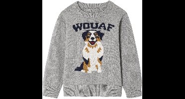 Vertbaudet Trui met ronde hals en hond