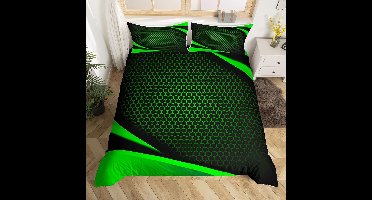 Boraboi® Zwart beddengoedset met geometrische hexagon print voor kinderkamerdecoratie