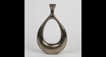 Aluminium fles ''Drop'' Antiek Nikkel 22x4x37cm