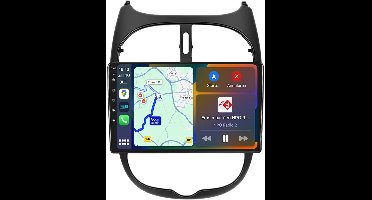 BG4U - Android Navigatie Radio geschikt voor Peugeot 206 Peugeot 206CC Peugeot 206SW 2000-2010 met Apple Carplay en Android Auto