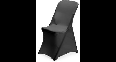 HENDI stoelhoes - tricot polyester met elastaan - strijkvrij en elastisch - 54 x 44 x 84 cm - zwart - voor horeca en evenementen