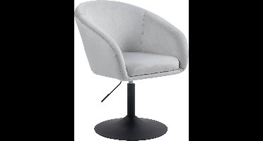 SVITA JAMAIKA loungestoel - cocktailstoel met armleuningen fluweel lichtgrijs