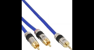 Premium 3,5mm Jack - Tulp stereo audio kabel / blauw - 10 meter