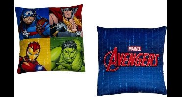 Marvel - Avengers - Sierkussen - Kussen - Gevuld - 38x38Cm - 2 Zijdig.