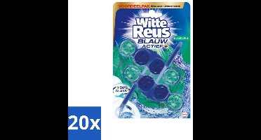 20 x Witte Reus Toiletblok Blauw Actief Eucalyptus 2 stuks per verpakking - Toiletblok - Toilet Reinigen - Blauw Water - Eucalyptus Geur - Kalkaanslag Voorkomen