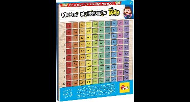 Liscini - Genius - Leer de Maaltafels - Houten magnetische bord