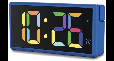 Hama wekker- Ibiza - Multicolor-display - USB oplaadfuntie - Blauw