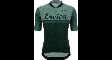 Santini Eroica Valle Korte Mouw Wielertrui Groen 4XL Man