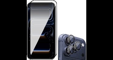 Screenprotector & Camera Protector geschikt voor iPhone 17 Pro Max - Volledig Dekkend Glas