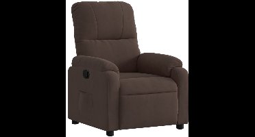 vidaXL - Fauteuil - verstelbaar - microvezelstof - bruin