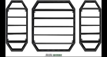 Nagellak rek - Nagellak organizer - Wandrek - Zwart