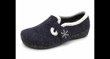 Fischer Dames Pantoffel - 205620-501 Jeansblauw - Maat 41