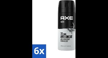 Axe Deospray - Dry Black- Deodorant - 150 ml - Voordeelverpakking 6 stuks