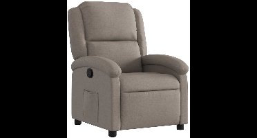 vidaXL - Fauteuil - verstelbaar - stof - taupe