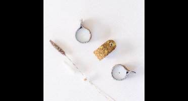 The Leather Rebel - Waxinelichthouder Bruin - Goud - Leer