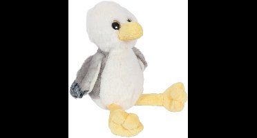 Pia Soft Toys Knuffeldier Meeuw - zachte pluche stof - premium kwaliteit knuffels - Vogels - 16 cm - Meeuwen