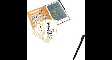 BEAU by Bo Kidywolf Kidydraw Mini Tekenboek met LCD-scherm - Dieren + Extra Pennetje