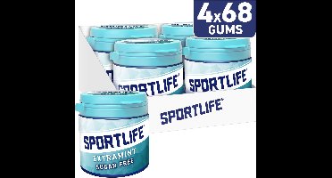 Sportlife extramint pot extreem frisse suikervrije kauwgom - 4x102g