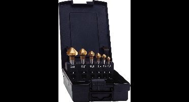 EXACT verzinkset Ø 6,3-20,5mm, HSS-TIN, 90°, 6-delig, DIN335