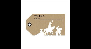Kadolabel Van Sint voor – Kraftkarton – 9x5 cm – 20 stuks