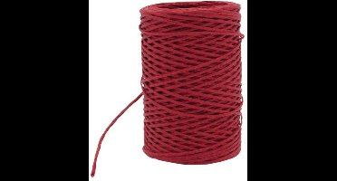 Papieren deco draad Rood - 50 mtr.