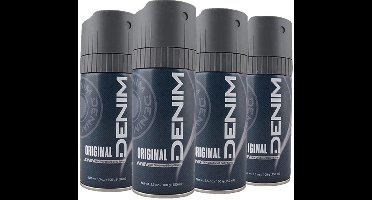 Denim Deo Spray - Original - 4 x 150 ml Voordeelverpakking