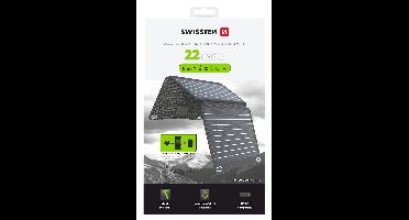 Swissten 22w opvouwbare en waterdichte zonnepaneellader