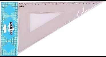 Centrum Tekendriehoek - 30*60 graden - kunststof - L23 cm - school/kantoorartikelen