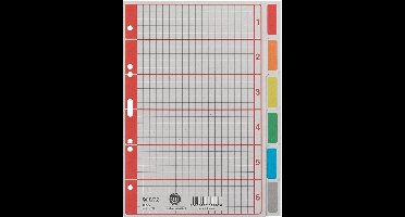 LEITZ kartonnen tabbladen extra dik, blanco, A5, 6-delig, grijs