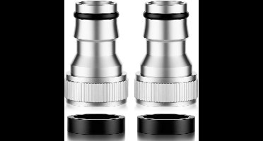 Thelau - Set van 2 kraanadapters van roestvrij staal voor draagbare wasmachines